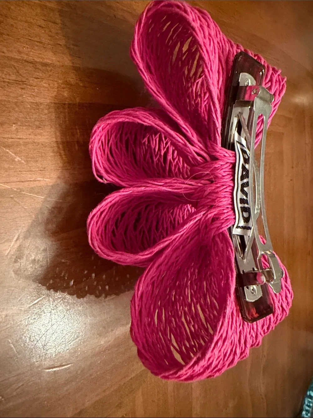 Vintage by David Hot Pink Decorative Hair clip barrette bow